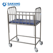 X02 Cheap Child Used Hospital Acero inoxidable Baby Crib en venta